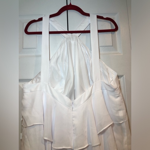 Choffon Halter Dress with Tiered Long A-line Formal Dress - Picture 9 of 12